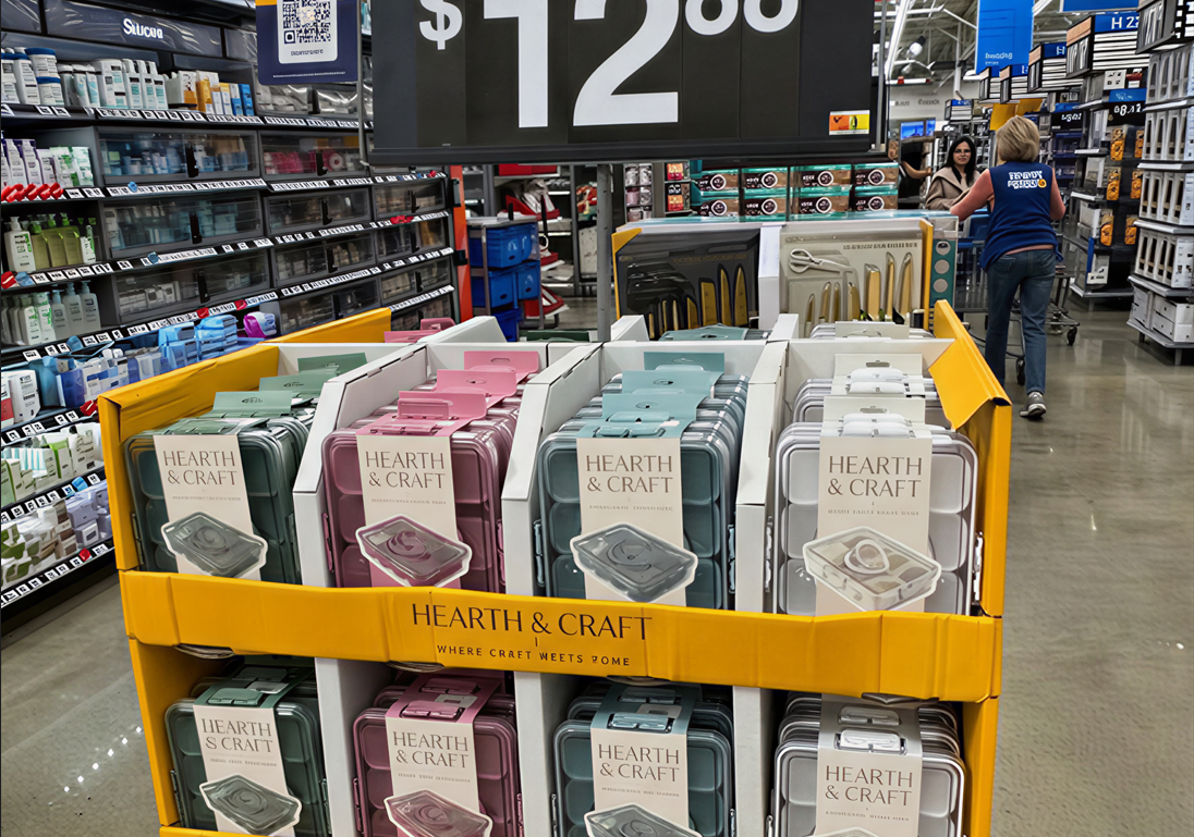 Kitchen product collection on retail display